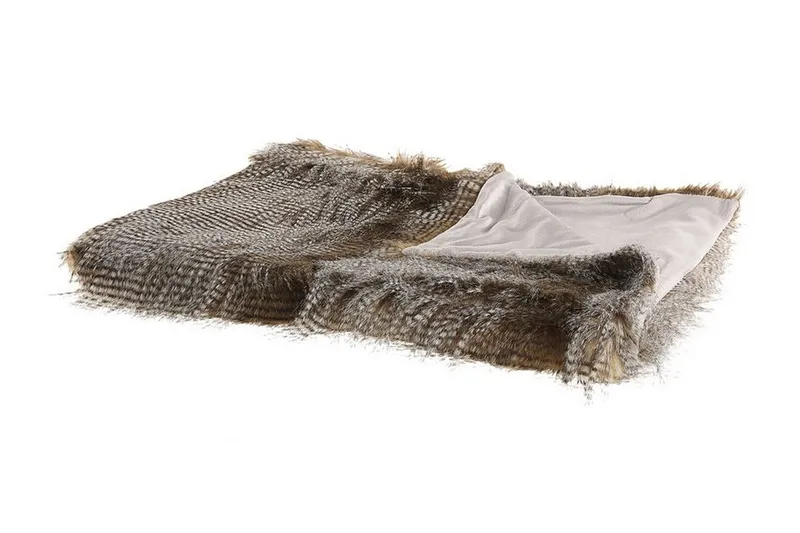 Peitto Tadmaia 150x200 cm Kaksipuolinen - Ruskea / Valkoinen - Kodintekstiilit & matot - Tyyny & torkkupeitto - Torkkupeitto & viltti - Sherpapeitto