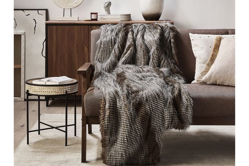 Peitto Tadmaia 150x200 cm Kaksipuolinen - Ruskea / Valkoinen - Kodintekstiilit & matot - Tyyny & torkkupeitto - Torkkupeitto & viltti - Sherpapeitto