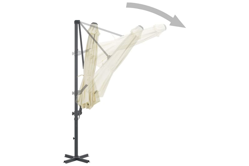 Riippuva aurinkovarjo alumiinipylväällä 300 cm hiekka - Beige - Kodintekstiilit & matot - Tyyny & torkkupeitto - Torkkupeitto & viltti - Sherpapeitto