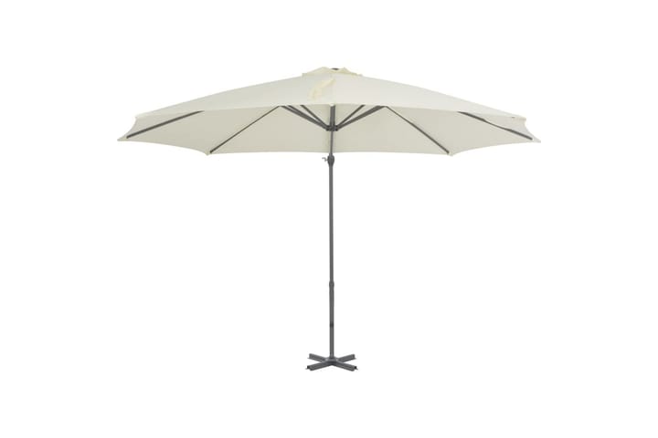 Riippuva aurinkovarjo alumiinipylväällä 300 cm hiekka - Beige - Sherpapeitto - Fleecepeitto - Torkkupeitto & viltti