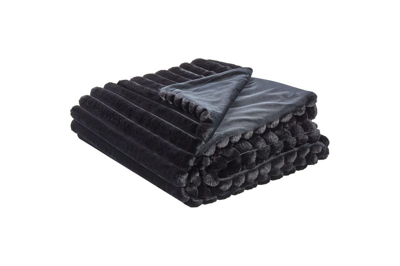 Sängynpeite Rakya Musta, 200x220 cm - Musta, 200x220 cm - Kodintekstiilit & matot - Tyyny & torkkupeitto - Torkkupeitto & viltti - Sherpapeitto