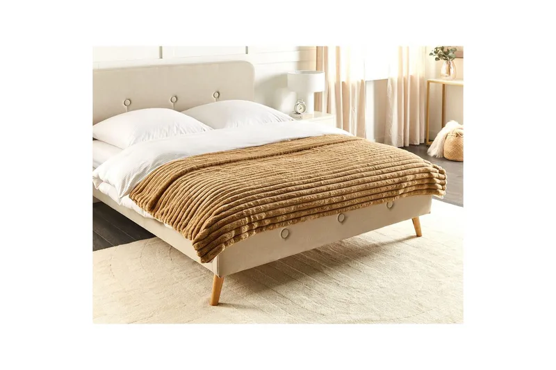 Sängynpeite Rakya Ruskea, 150x200 cm - Ruskea, 150x200 cm - Kodintekstiilit & matot - Tyyny & torkkupeitto - Torkkupeitto & viltti - Sherpapeitto