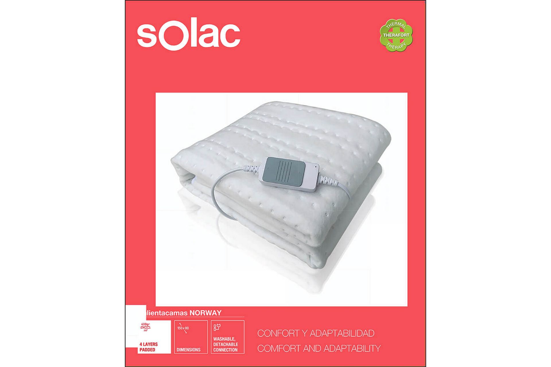 SOLAC Lämpöpatja Norway 60W - Kodintekstiilit & matot - Tyyny & torkkupeitto - Torkkupeitto & viltti - Lämpöhuopa