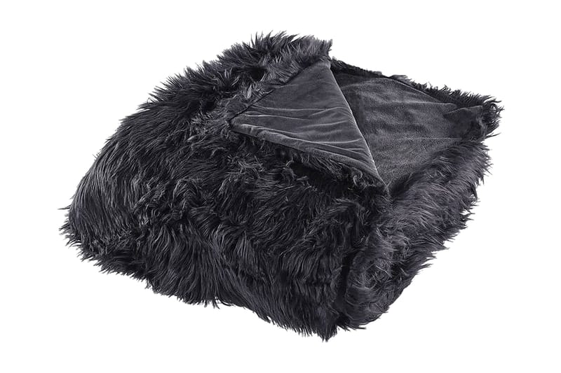 Torkkupeitto 200 x 220 cm Musta DELICE - Musta - Kodintekstiilit & matot - Tyyny & torkkupeitto - Torkkupeitto & viltti - Sherpapeitto