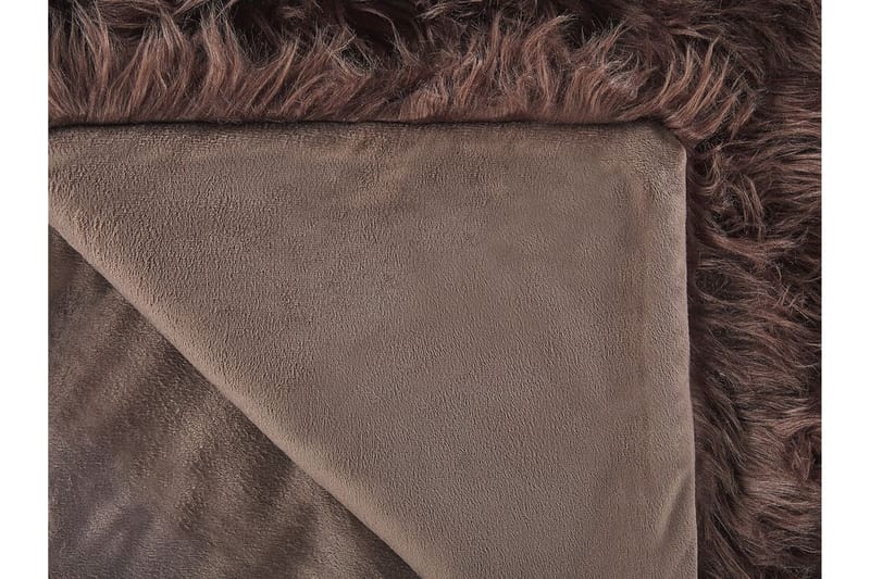 Torkkupeitto 200 x 220 cm Ruskea DELICE - Ruskea - Kodintekstiilit & matot - Tyyny & torkkupeitto - Torkkupeitto & viltti - Sherpapeitto