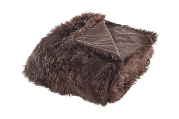 Torkkupeitto 200 x 220 cm Ruskea DELICE - Ruskea - Kodintekstiilit & matot - Tyyny & torkkupeitto - Torkkupeitto & viltti - Sherpapeitto
