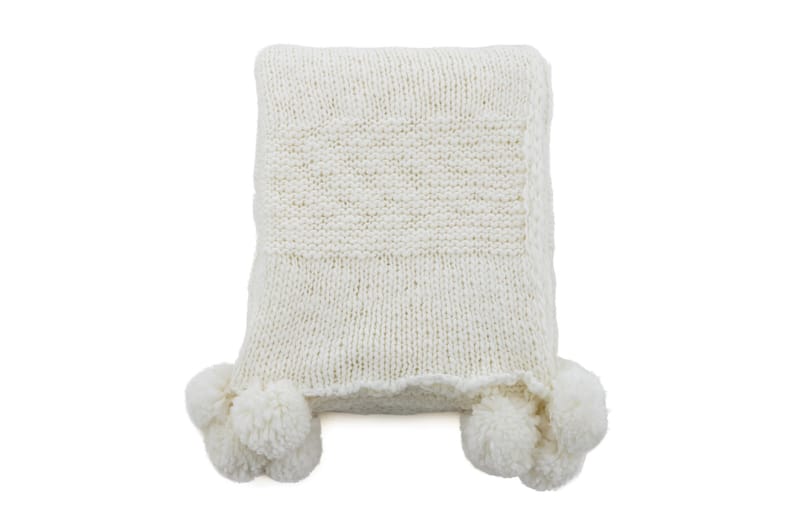 Torkkupeitto Anny 130x170 cm - Valkoinen - Kodintekstiilit & matot - Tyyny & torkkupeitto - Torkkupeitto & viltti - Sherpapeitto