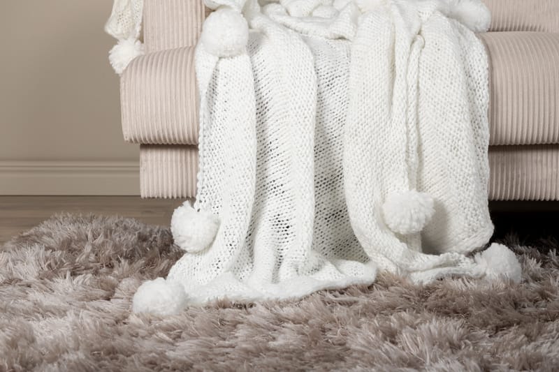 Torkkupeitto Anny 130x170 cm - Valkoinen - Kodintekstiilit & matot - Tyyny & torkkupeitto - Torkkupeitto & viltti - Sherpapeitto