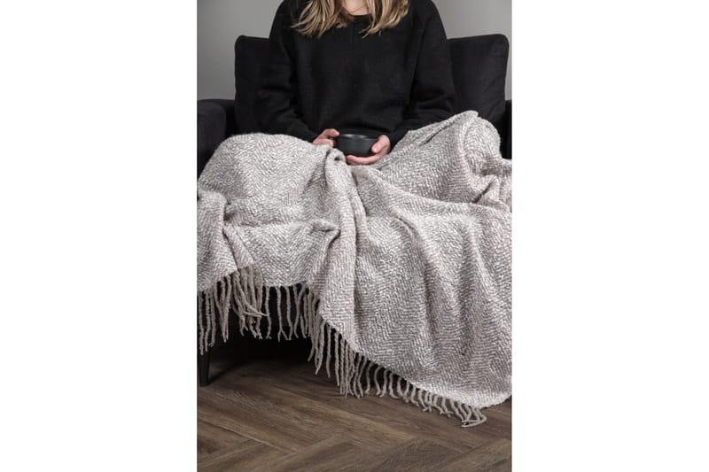 Torkkupeitto Edwand 130x170 cm - Harmaa/Valkoinen - Kodintekstiilit & matot - Tyyny & torkkupeitto - Torkkupeitto & viltti - Sherpapeitto