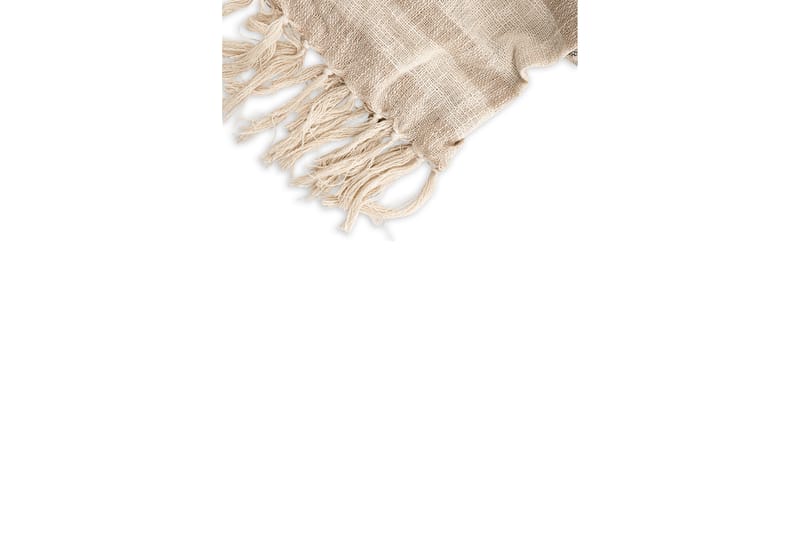 Torkkupeitto Sandy 130x170 cm - Luonnonvalk/tummanvihreä/beige - Kodintekstiilit & matot - Tyyny & torkkupeitto - Torkkupeitto & viltti - Sherpapeitto
