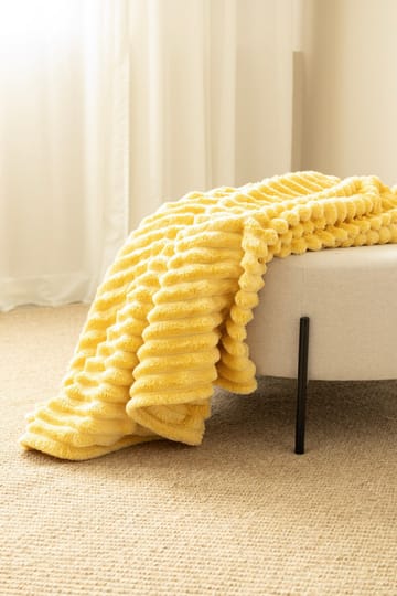 Torkkupeitto Stripe 130x170 cm - Keltainen - Kodintekstiilit & matot - Tyyny & torkkupeitto - Torkkupeitto & viltti - Sherpapeitto