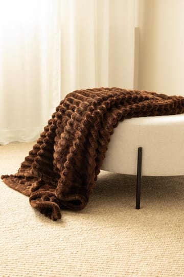 Torkkupeitto Stripe 130x170 cm - Ruskea - Kodintekstiilit & matot - Tyyny & torkkupeitto - Torkkupeitto & viltti - Sherpapeitto