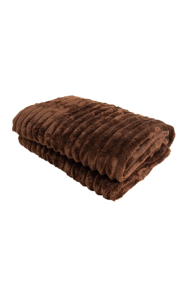 Torkkupeitto Stripe 130x170 cm - Ruskea - Kodintekstiilit & matot - Tyyny & torkkupeitto - Torkkupeitto & viltti - Sherpapeitto