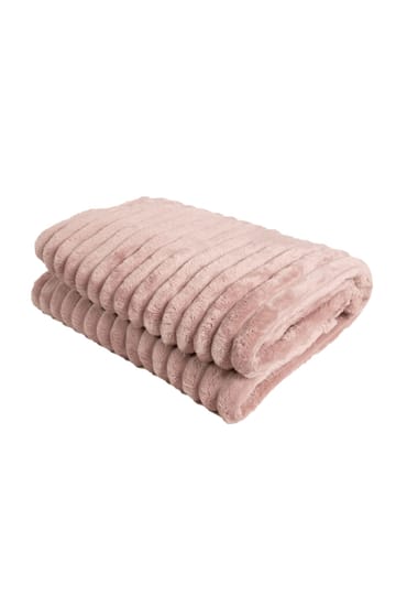 Torkkupeitto Stripe 130x170 cm - Puuterinroosa - Kodintekstiilit & matot - Tyyny & torkkupeitto - Torkkupeitto & viltti - Sherpapeitto