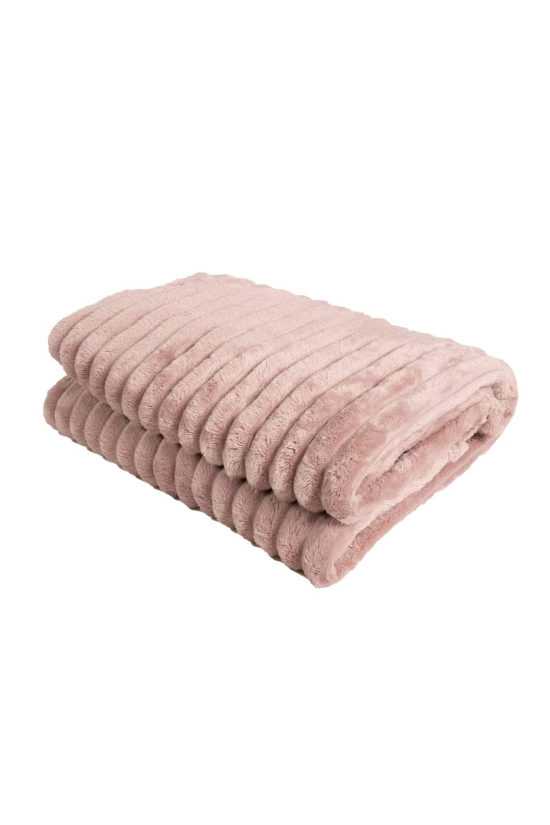 Torkkupeitto Stripe 130x170 cm - Puuterinroosa - Kodintekstiilit & matot - Tyyny & torkkupeitto - Torkkupeitto & viltti - Sherpapeitto
