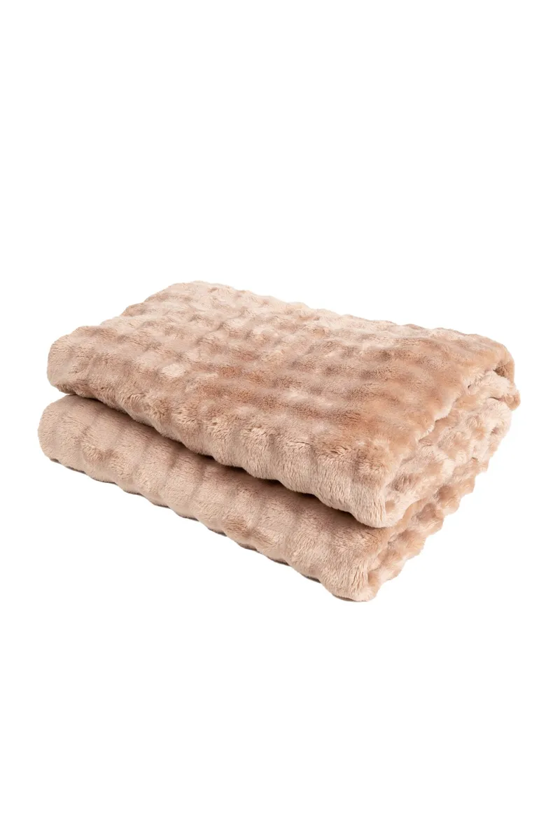 Torkkupeitto Pom Pom 150x220 cm - Karamelli - Kodintekstiilit & matot - Tyyny & torkkupeitto - Torkkupeitto & viltti - Sherpapeitto