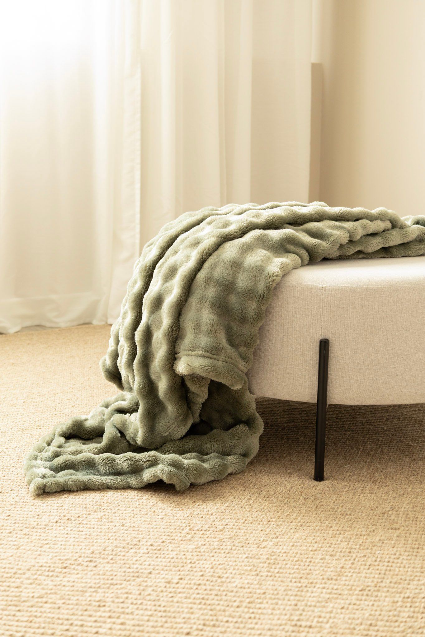 Torkkupeitto Pom Pom 130x170 cm - Vihreä