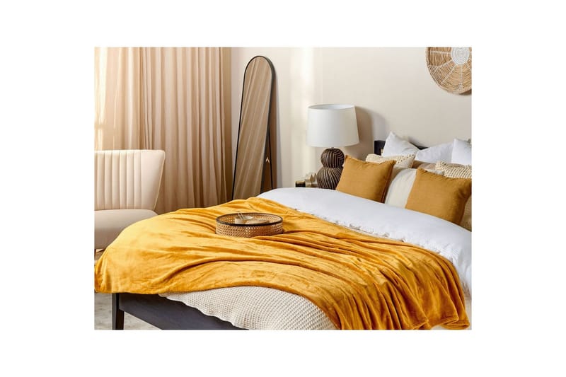 Viltti Bayburt Oranssi, 150x200 cm - Oranssi, 150x200 cm - Kodintekstiilit & matot - Tyyny & torkkupeitto - Torkkupeitto & viltti - Sherpapeitto