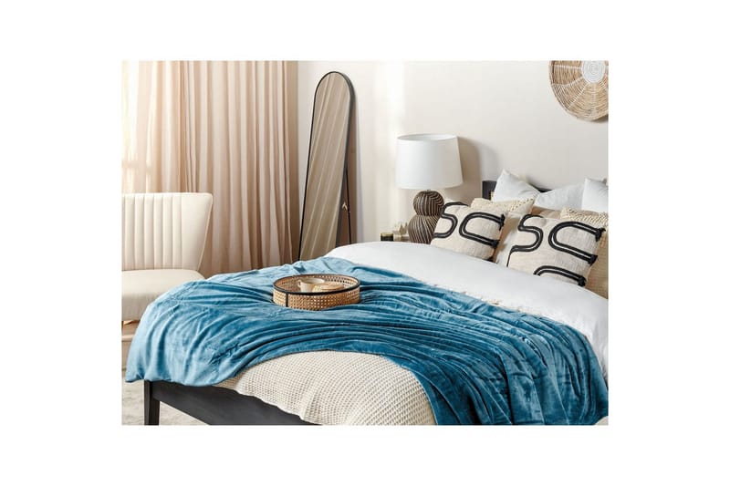 Viltti Bayburt Sininen, 200x220 cm - Sininen, 200x220 cm - Kodintekstiilit & matot - Tyyny & torkkupeitto - Torkkupeitto & viltti - Sherpapeitto