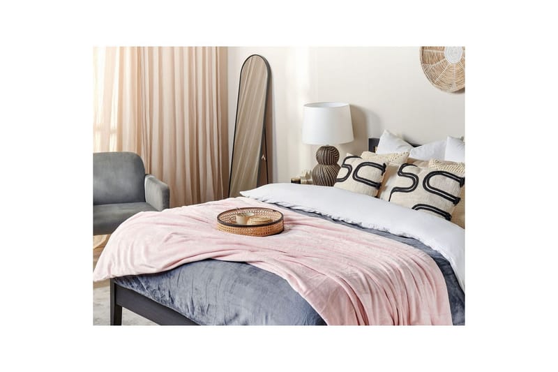 Viltti Bayburt Vaaleanpunainen, 150x200 cm - Vaaleanpunainen, 150x200 cm - Kodintekstiilit & matot - Tyyny & torkkupeitto - Torkkupeitto & viltti - Sherpapeitto