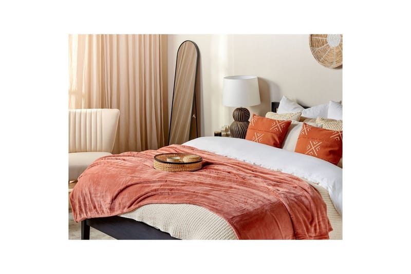 Viltti Bayburt Punainen, 200x220 cm - Punainen, 200x220 cm - Kodintekstiilit & matot - Tyyny & torkkupeitto - Torkkupeitto & viltti - Sherpapeitto