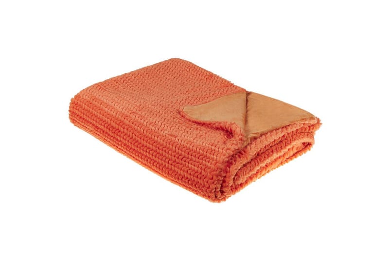 Viltti Bjas Oranssi, 150x200 cm - Oranssi, 150x200 cm - Kodintekstiilit & matot - Tyyny & torkkupeitto - Torkkupeitto & viltti - Sherpapeitto