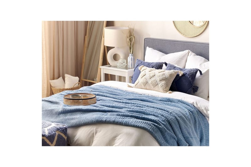 Viltti Bjas Sininen, 150x200 cm - Sininen, 150x200 cm - Kodintekstiilit & matot - Tyyny & torkkupeitto - Torkkupeitto & viltti - Sherpapeitto