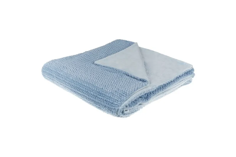 Viltti Bjas Sininen, 200x220 cm - Sininen, 200x220 cm - Kodintekstiilit & matot - Tyyny & torkkupeitto - Torkkupeitto & viltti - Sherpapeitto