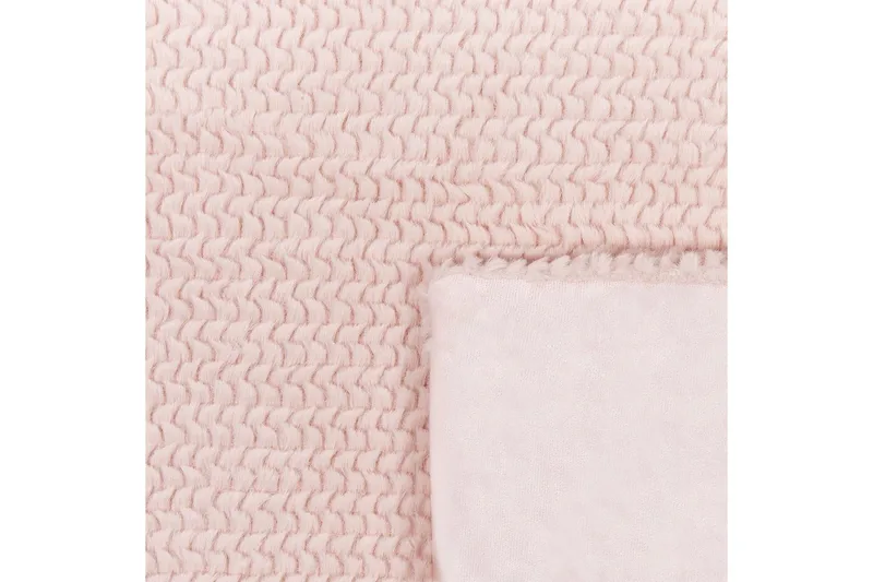 Viltti Bjas Vaaleanpunainen, 150x200 cm - Vaaleanpunainen, 150x200 cm - Kodintekstiilit & matot - Tyyny & torkkupeitto - Torkkupeitto & viltti - Sherpapeitto