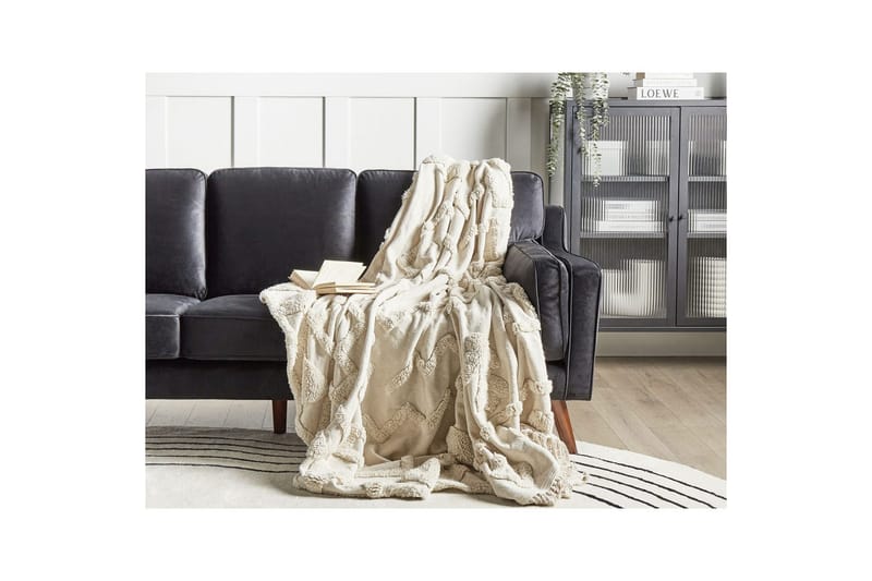Viltti Chack Beige, 200x220 cm - Beige, 200x220 cm - Kodintekstiilit & matot - Tyyny & torkkupeitto - Torkkupeitto & viltti - Sherpapeitto