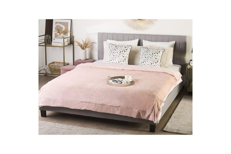 Viltti Gelik Vaaleanpunainen - Vaaleanpunainen - Kodintekstiilit & matot - Tyyny & torkkupeitto - Torkkupeitto & viltti - Sherpapeitto