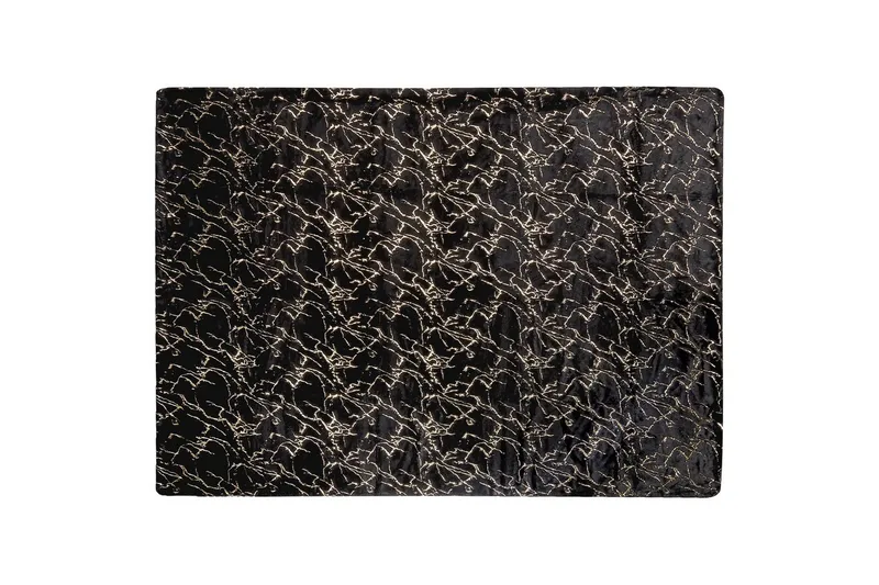 Viltti Godavari Musta/Kulta, 130x180 cm - Musta/Kulta, 130x180 cm - Kodintekstiilit & matot - Tyyny & torkkupeitto - Torkkupeitto & viltti - Sherpapeitto