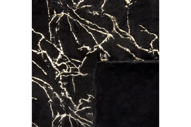 Viltti Godavari Musta/Kulta, 150x200 cm - Musta/Kulta, 150x200 cm - Kodintekstiilit & matot - Tyyny & torkkupeitto - Torkkupeitto & viltti - Sherpapeitto