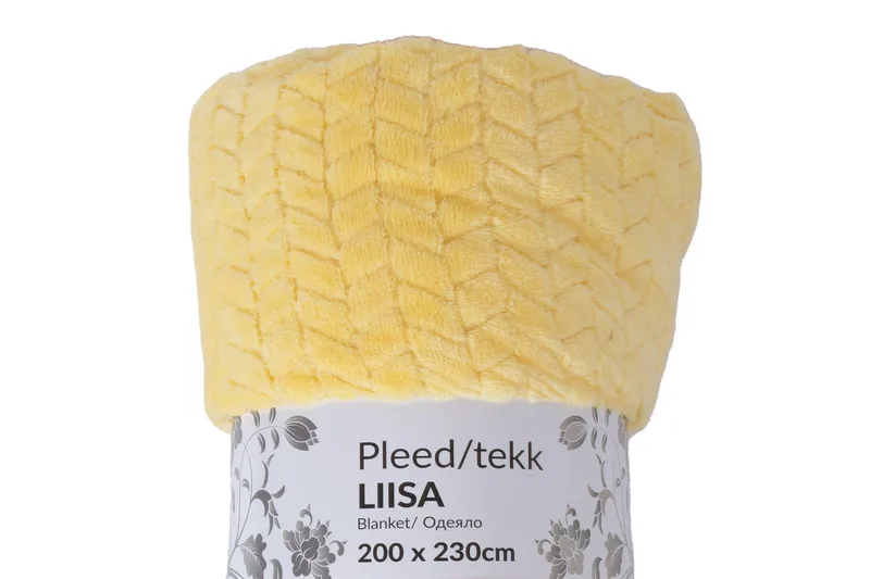 Viltti Liisa XL 200x230 cm Keltainen - Kodintekstiilit & matot - Tyyny & torkkupeitto - Torkkupeitto & viltti - Sherpapeitto