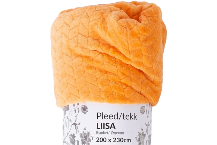 Viltti Liisa XL 200x230 cm Oranssi - Torkkupeitto & viltti - Sherpapeitto - Fleecepeitto