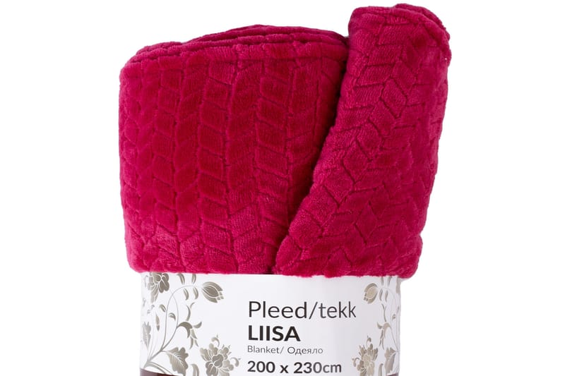 Viltti Liisa XL 200x230 cm Vadelmanpunainen - Kodintekstiilit & matot - Tyyny & torkkupeitto - Torkkupeitto & viltti - Sherpapeitto