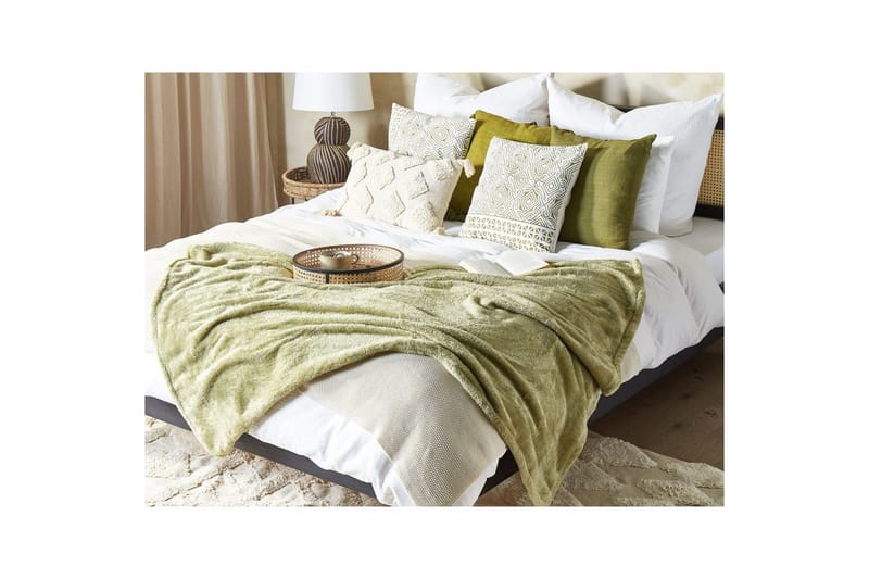 Viltti Namdu Vihreä - Vihreä - Kodintekstiilit & matot - Tyyny & torkkupeitto - Torkkupeitto & viltti - Sherpapeitto