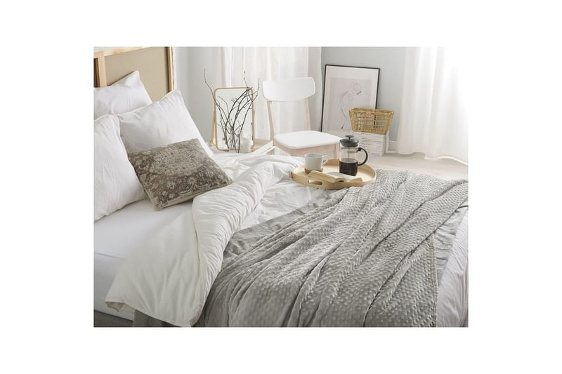 Viltti Samur Harmaa, 200x220 cm - Harmaa, 200x220 cm - Kodintekstiilit & matot - Tyyny & torkkupeitto - Torkkupeitto & viltti - Sherpapeitto