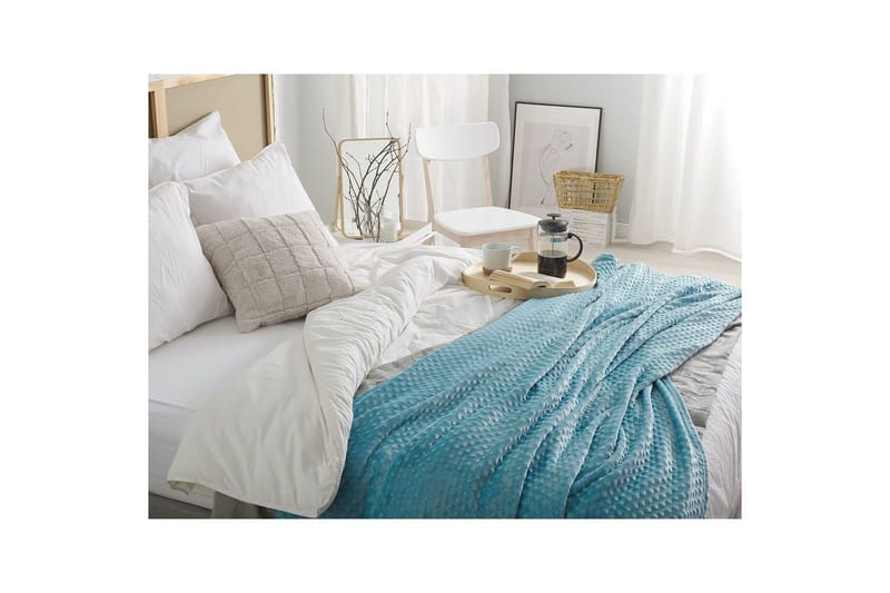 Viltti Samur Sininen, 150x200 cm - Sininen, 150x200 cm - Kodintekstiilit & matot - Tyyny & torkkupeitto - Torkkupeitto & viltti - Sherpapeitto