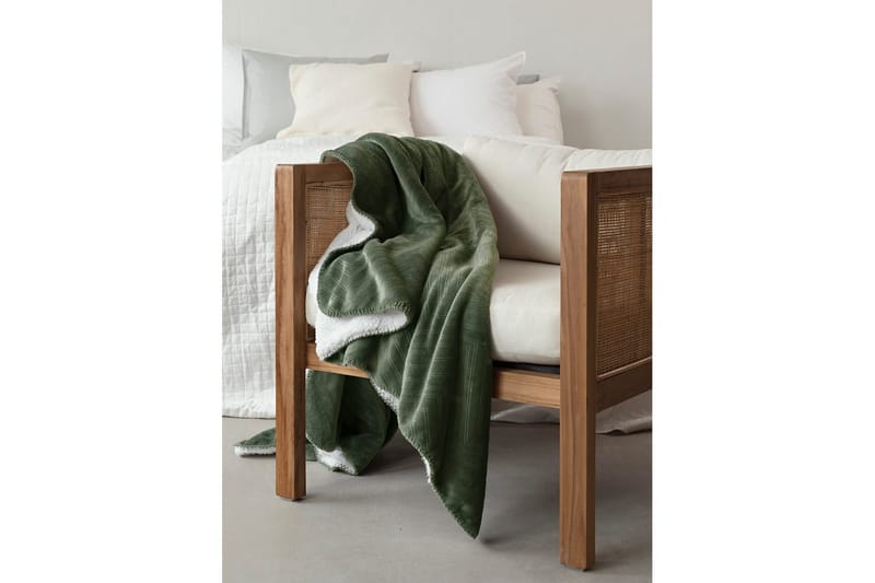Viltti Sherpa 130 x 170 cm - Vihreä - Kodintekstiilit & matot - Tyyny & torkkupeitto - Torkkupeitto & viltti - Sherpapeitto