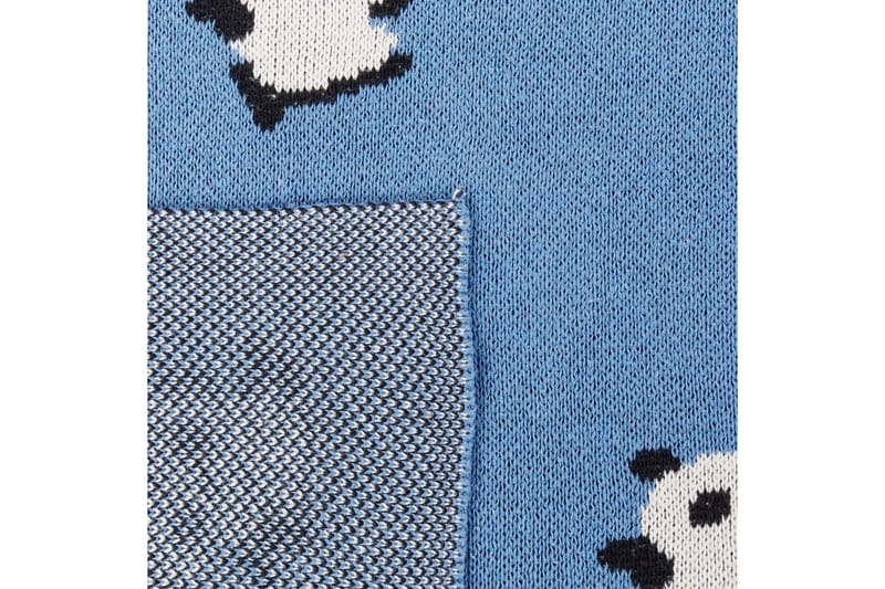 Viltti Talokan Sininen/musta/valkoinen - Sininen/musta/valkoinen - Kodintekstiilit & matot - Tyyny & torkkupeitto - Torkkupeitto & viltti - Sherpapeitto