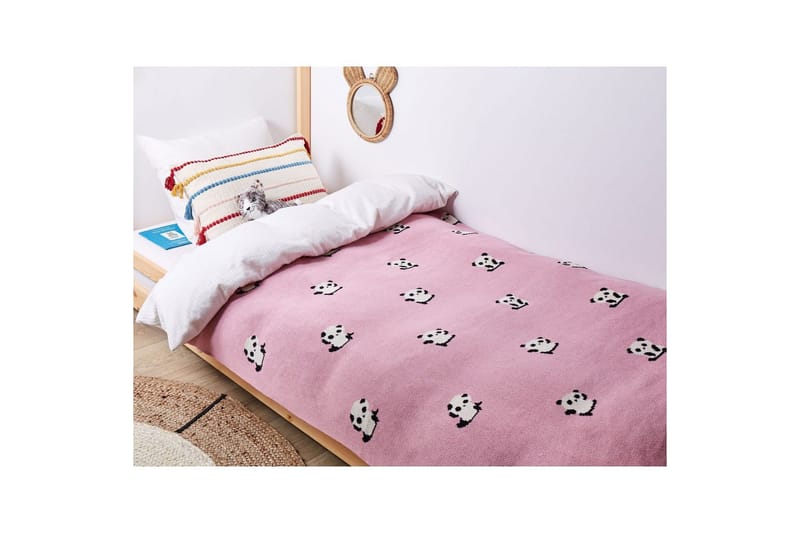 Viltti Talokan Vaaleanpunainen/musta/valkoinen - Vaaleanpunainen/musta/valkoinen - Kodintekstiilit & matot - Tyyny & torkkupeitto - Torkkupeitto & viltti - Sherpapeitto