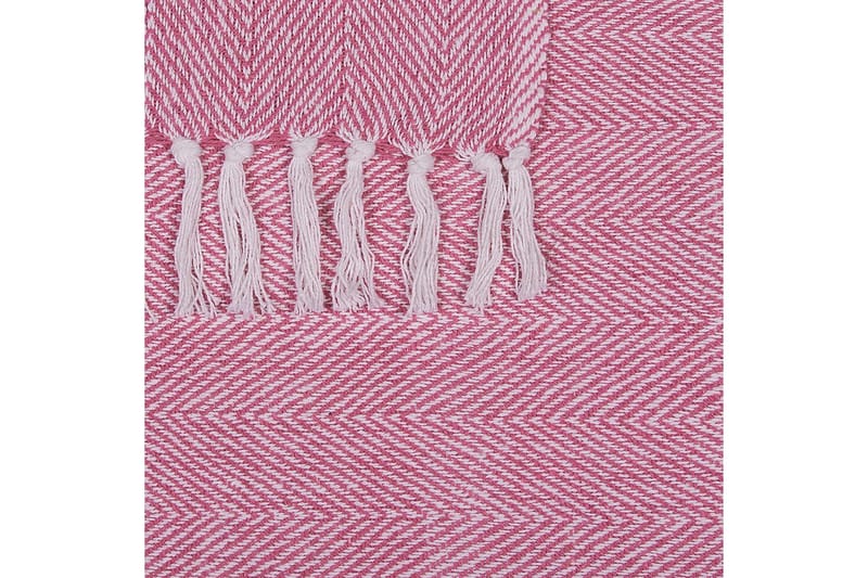 Viltti Tangier Vaaleanpunainen/Valkoinen - Vaaleanpunainen/Valkoinen - Kodintekstiilit & matot - Tyyny & torkkupeitto - Torkkupeitto & viltti - Sherpapeitto