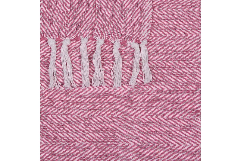 Viltti Tangier Vaaleanpunainen/Valkoinen - Vaaleanpunainen/Valkoinen - Kodintekstiilit & matot - Tyyny & torkkupeitto - Torkkupeitto & viltti - Sherpapeitto