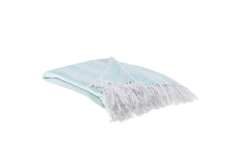 Viltti Tangier Vihreä/Valkoinen - Vihreä/Valkoinen - Kodintekstiilit & matot - Tyyny & torkkupeitto - Torkkupeitto & viltti - Sherpapeitto
