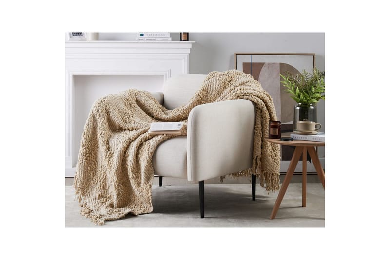 Viltti Vella Beige, 150x200 cm - Beige, 150x200 cm - Kodintekstiilit & matot - Tyyny & torkkupeitto - Torkkupeitto & viltti - Sherpapeitto