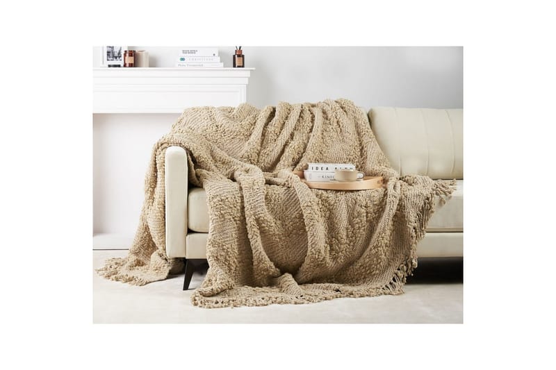 Viltti Vella Beige, 220x240 cm - Beige, 220x240 cm - Kodintekstiilit & matot - Tyyny & torkkupeitto - Torkkupeitto & viltti - Sherpapeitto