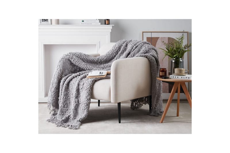 Viltti Vella Harmaa, 150x200 cm - Harmaa, 150x200 cm - Kodintekstiilit & matot - Tyyny & torkkupeitto - Torkkupeitto & viltti - Sherpapeitto