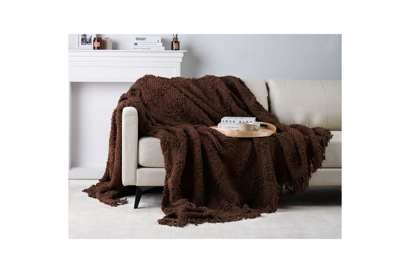 Viltti Vella Ruskea, 220x240 cm - Ruskea, 220x240 cm - Kodintekstiilit & matot - Tyyny & torkkupeitto - Torkkupeitto & viltti - Sherpapeitto