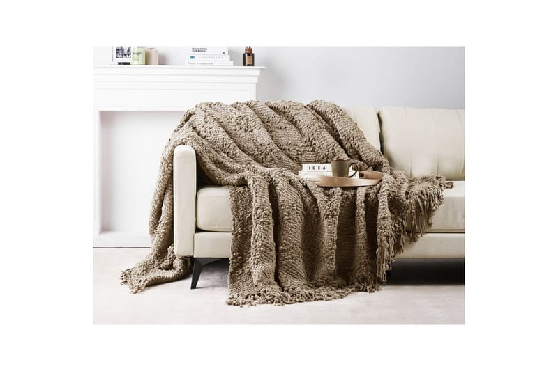Viltti Vella Taupe, 220x240 cm - Taupe, 220x240 cm - Kodintekstiilit & matot - Tyyny & torkkupeitto - Torkkupeitto & viltti - Sherpapeitto